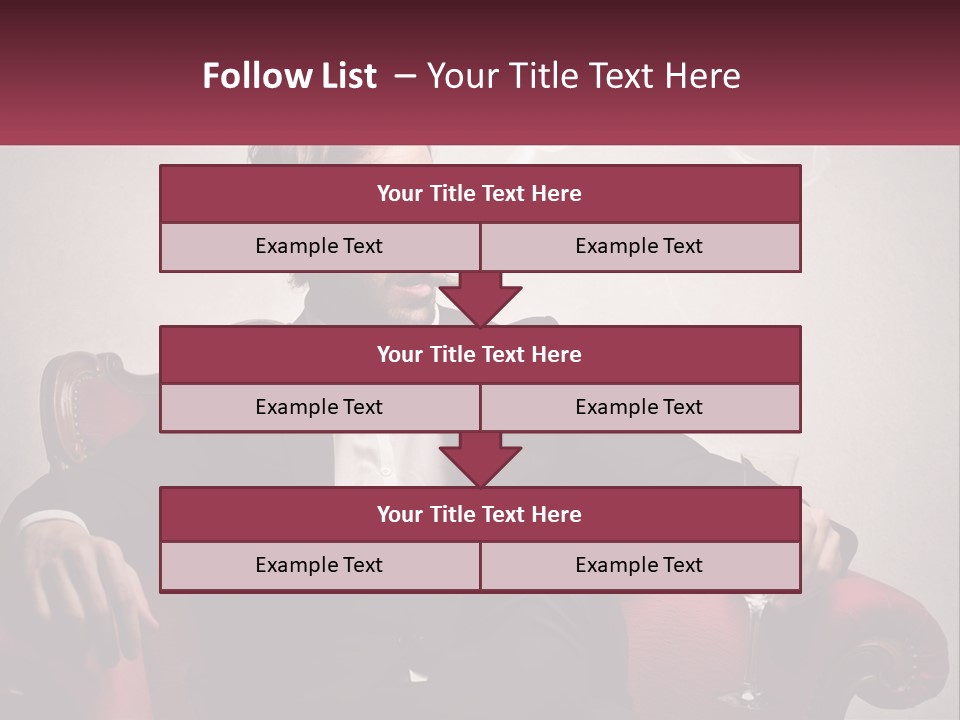 A Man Sitting In A Chair With A Cigarette In His Mouth PowerPoint Template