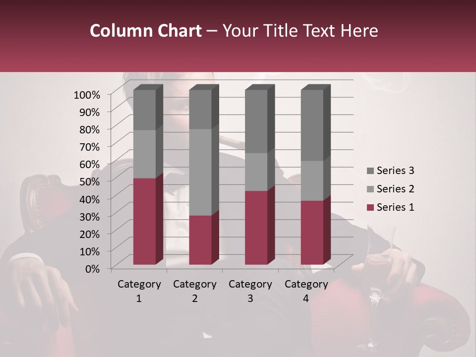 A Man Sitting In A Chair With A Cigarette In His Mouth PowerPoint Template