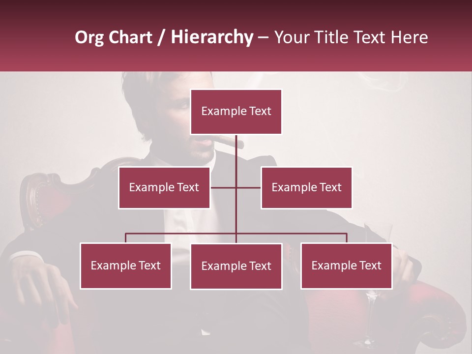 A Man Sitting In A Chair With A Cigarette In His Mouth PowerPoint Template