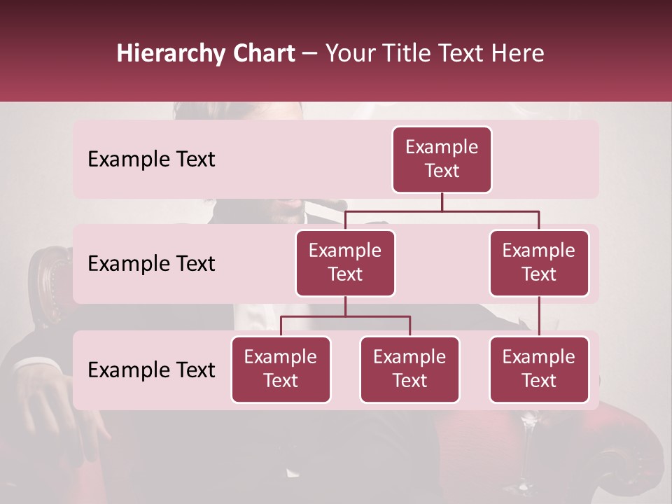 A Man Sitting In A Chair With A Cigarette In His Mouth PowerPoint Template