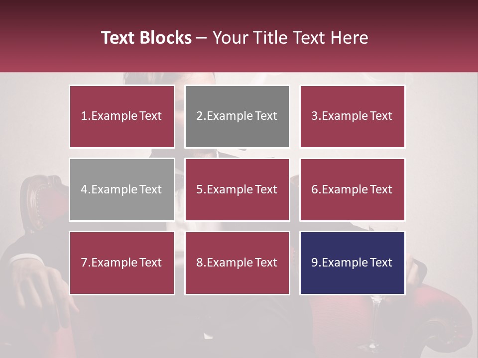 A Man Sitting In A Chair With A Cigarette In His Mouth PowerPoint Template