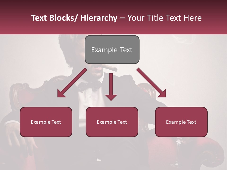 A Man Sitting In A Chair With A Cigarette In His Mouth PowerPoint Template