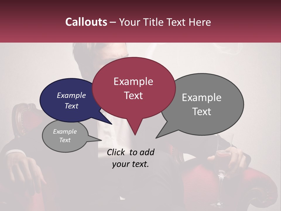 A Man Sitting In A Chair With A Cigarette In His Mouth PowerPoint Template