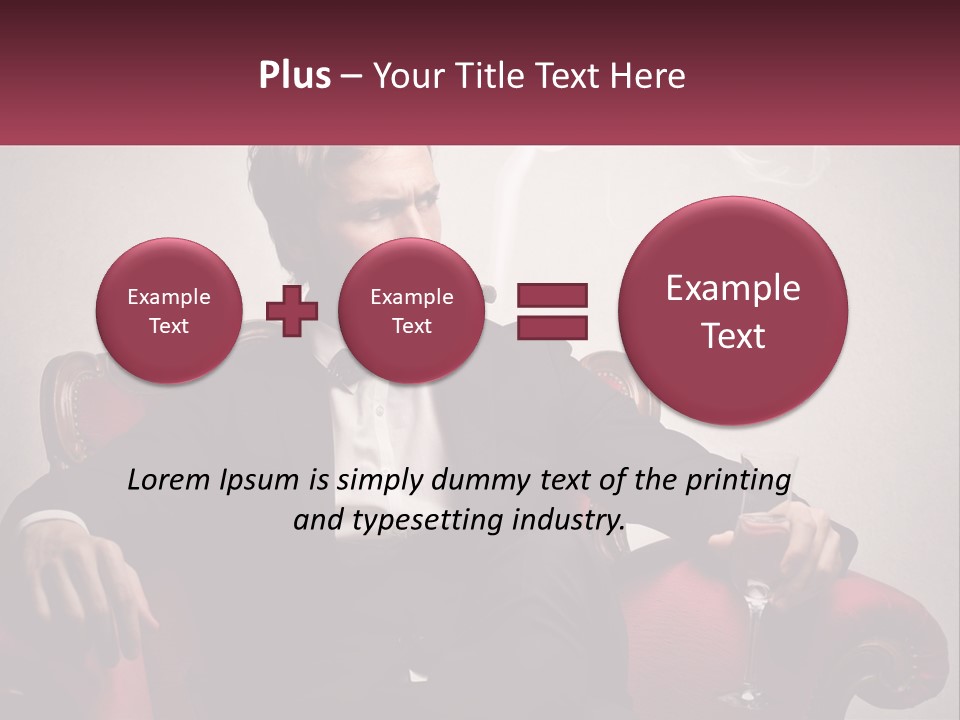 A Man Sitting In A Chair With A Cigarette In His Mouth PowerPoint Template