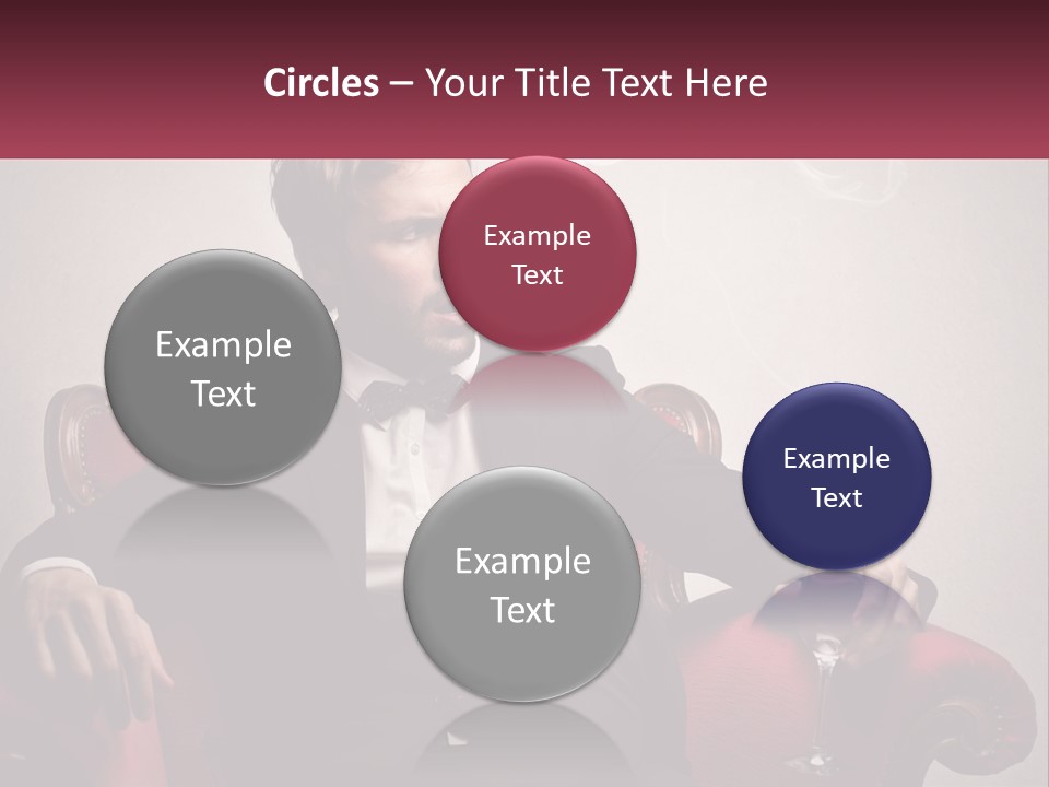 A Man Sitting In A Chair With A Cigarette In His Mouth PowerPoint Template