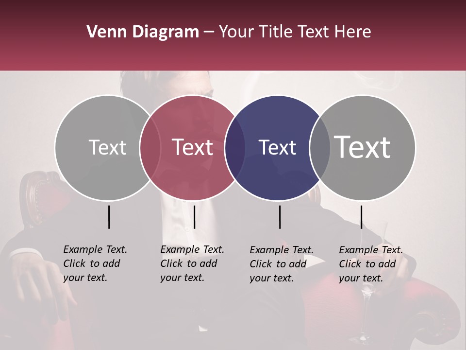 A Man Sitting In A Chair With A Cigarette In His Mouth PowerPoint Template