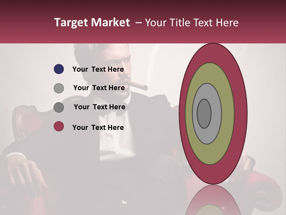 A Man Sitting In A Chair With A Cigarette In His Mouth PowerPoint Template