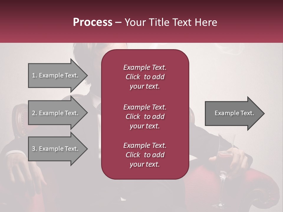 A Man Sitting In A Chair With A Cigarette In His Mouth PowerPoint Template