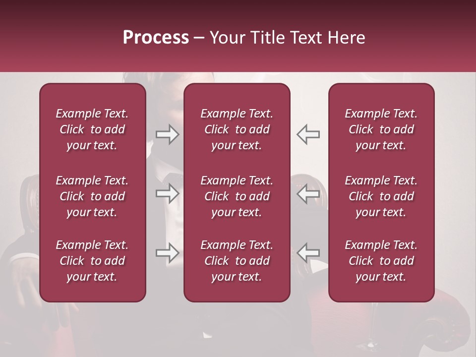 A Man Sitting In A Chair With A Cigarette In His Mouth PowerPoint Template