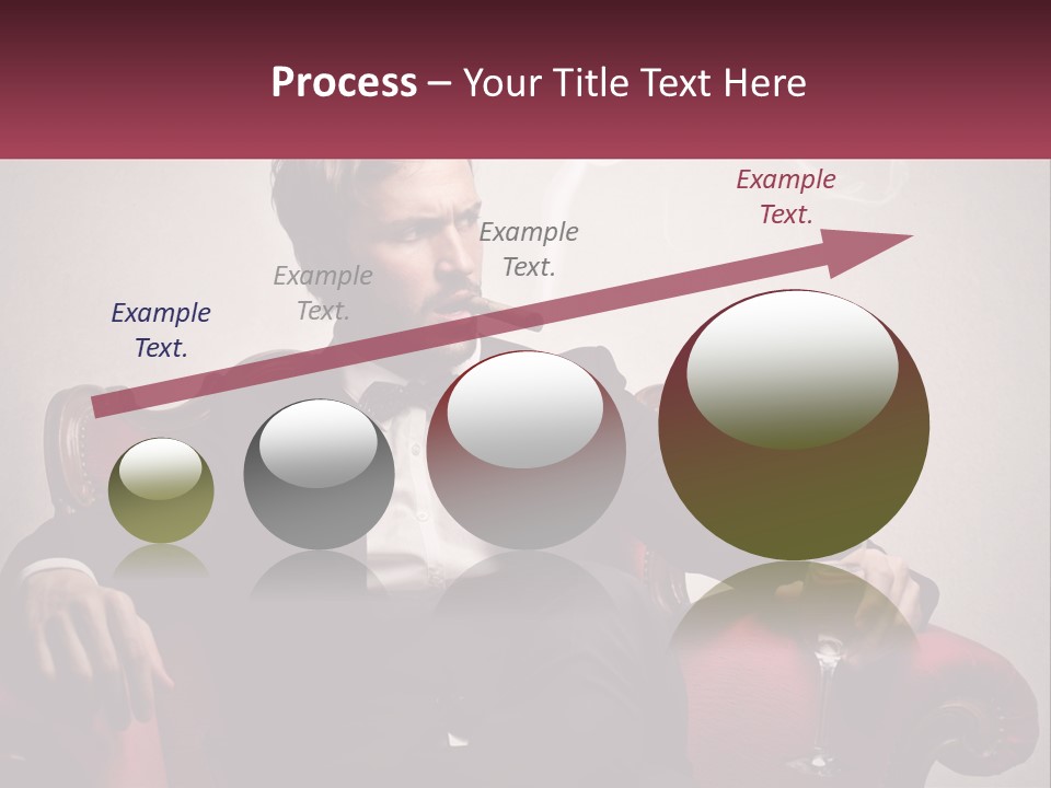 A Man Sitting In A Chair With A Cigarette In His Mouth PowerPoint Template
