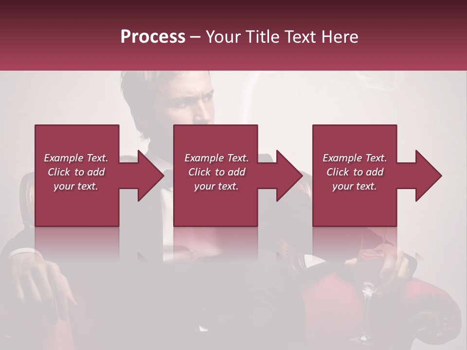 A Man Sitting In A Chair With A Cigarette In His Mouth PowerPoint Template