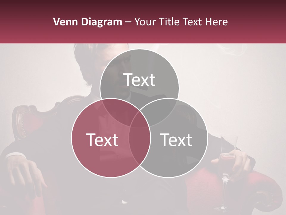A Man Sitting In A Chair With A Cigarette In His Mouth PowerPoint Template