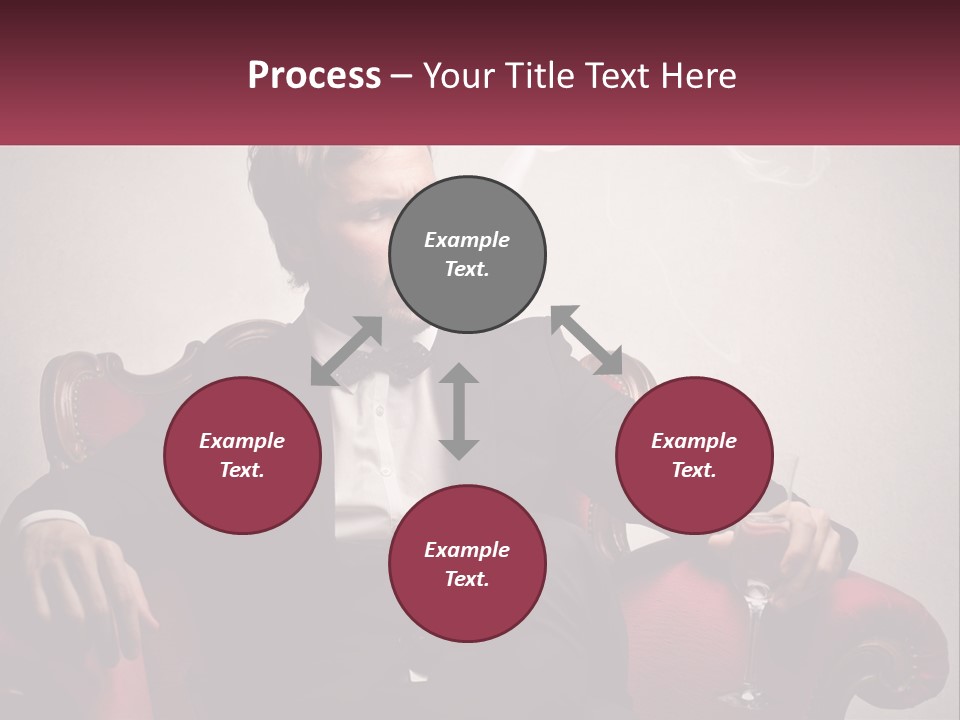 A Man Sitting In A Chair With A Cigarette In His Mouth PowerPoint Template