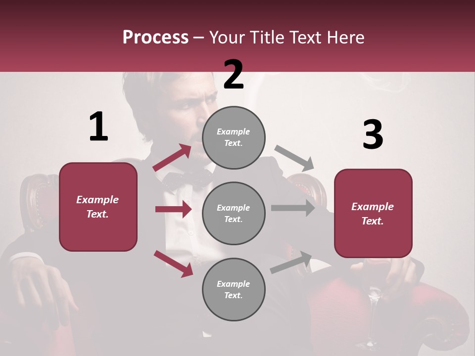 A Man Sitting In A Chair With A Cigarette In His Mouth PowerPoint Template