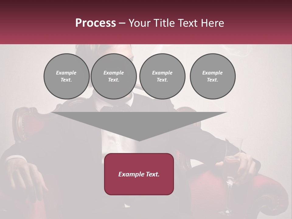 A Man Sitting In A Chair With A Cigarette In His Mouth PowerPoint Template