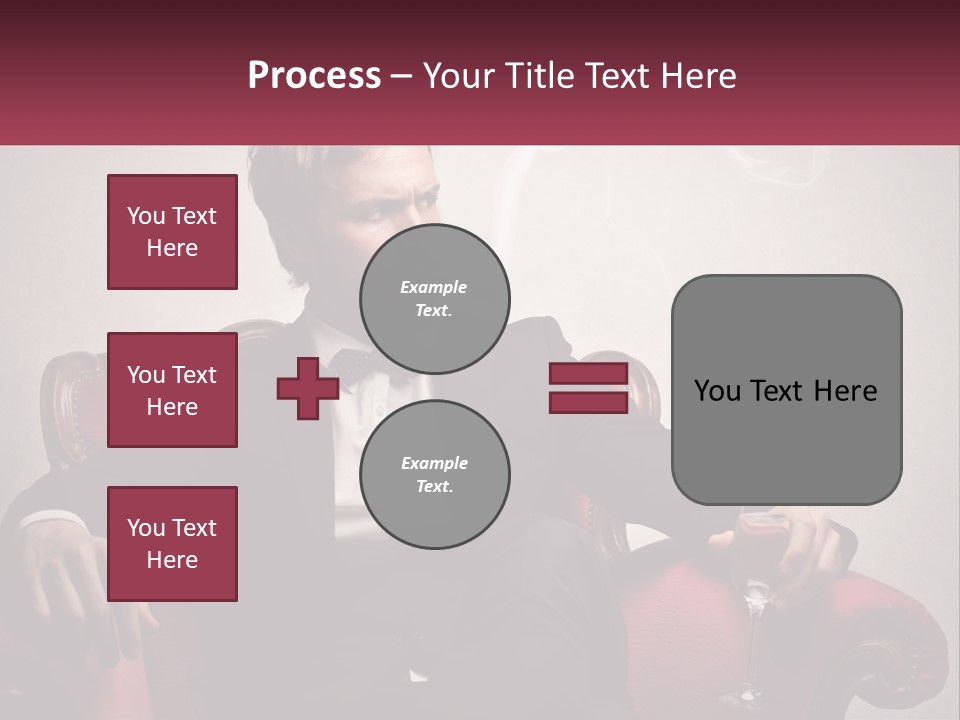 A Man Sitting In A Chair With A Cigarette In His Mouth PowerPoint Template