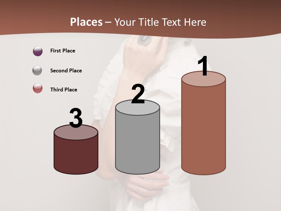 A Woman In Lingerie Posing For A Picture PowerPoint Template