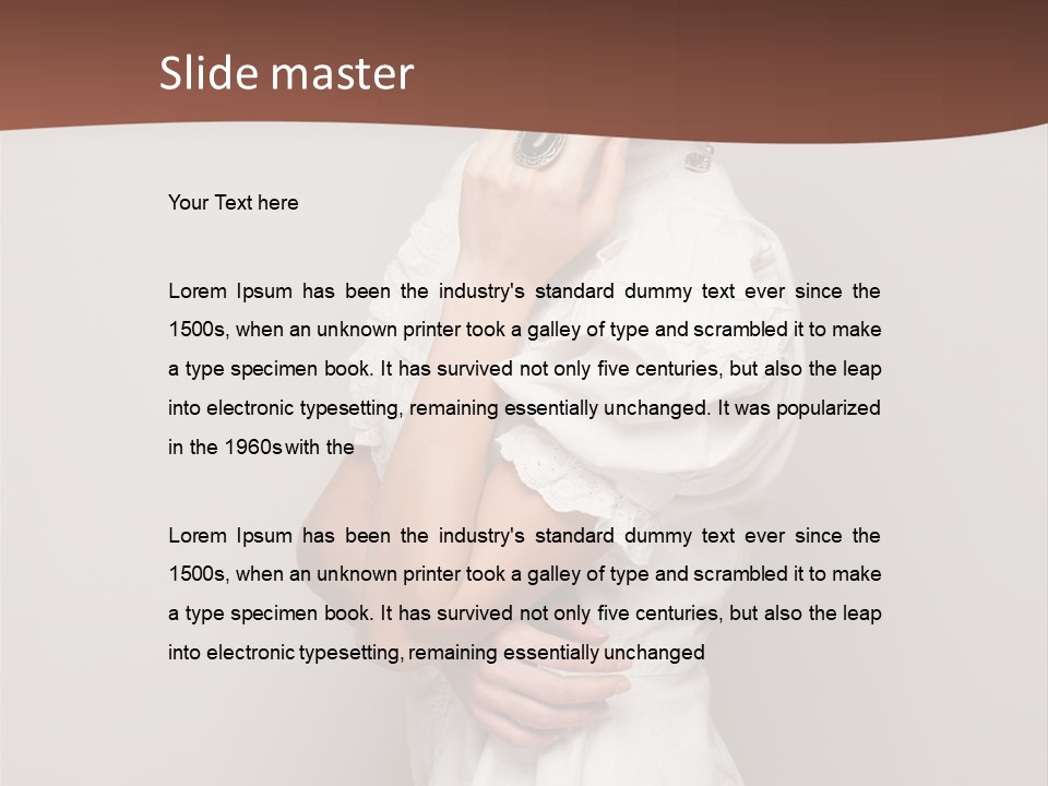 A Woman In Lingerie Posing For A Picture PowerPoint Template