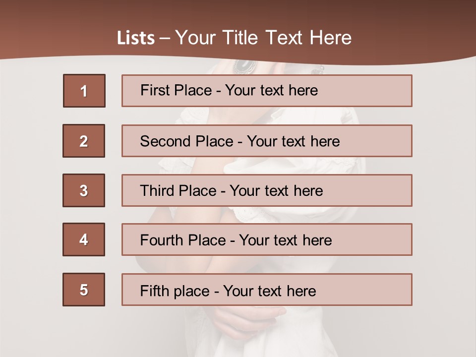 A Woman In Lingerie Posing For A Picture PowerPoint Template