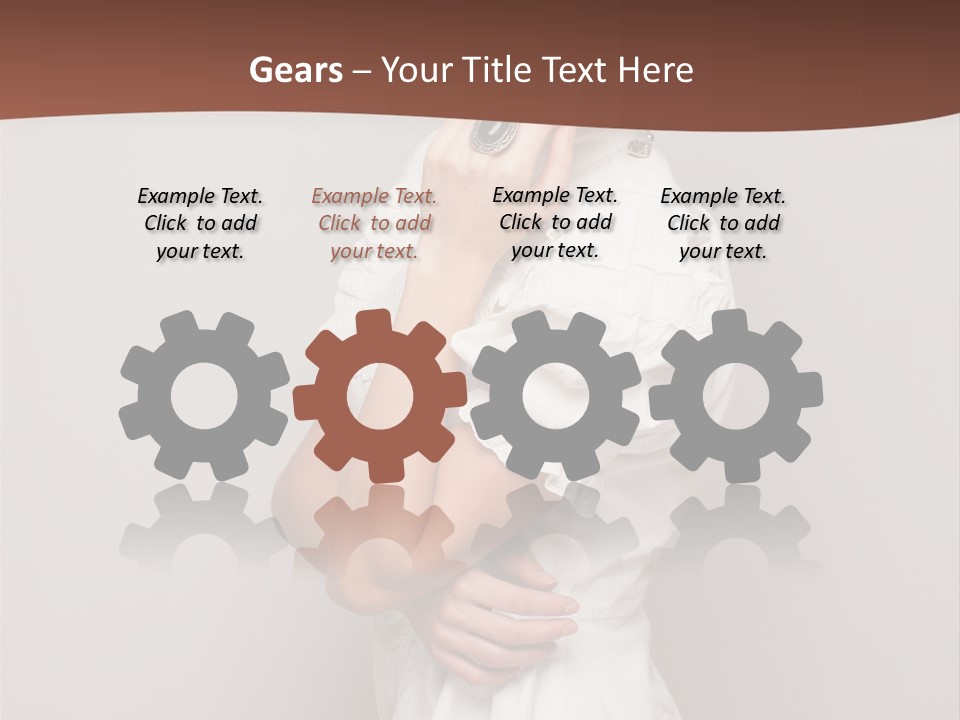 A Woman In Lingerie Posing For A Picture PowerPoint Template