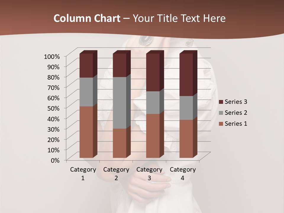 A Woman In Lingerie Posing For A Picture PowerPoint Template
