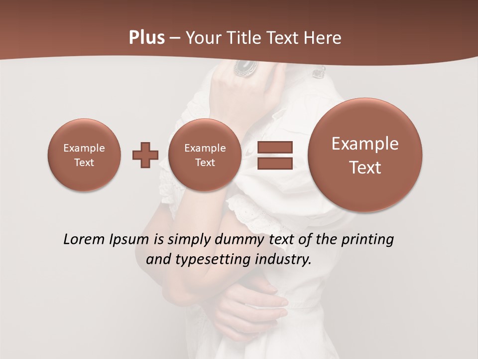 A Woman In Lingerie Posing For A Picture PowerPoint Template