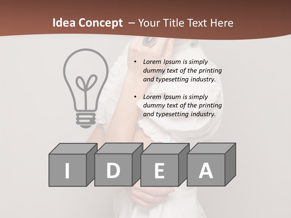 A Woman In Lingerie Posing For A Picture PowerPoint Template