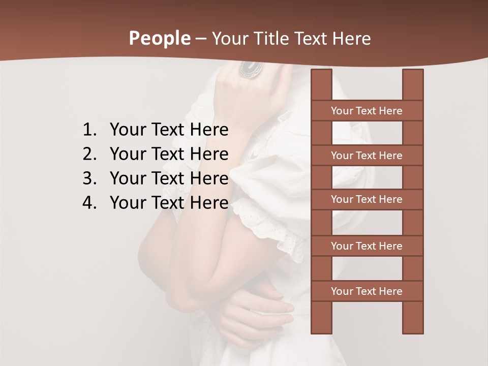 A Woman In Lingerie Posing For A Picture PowerPoint Template