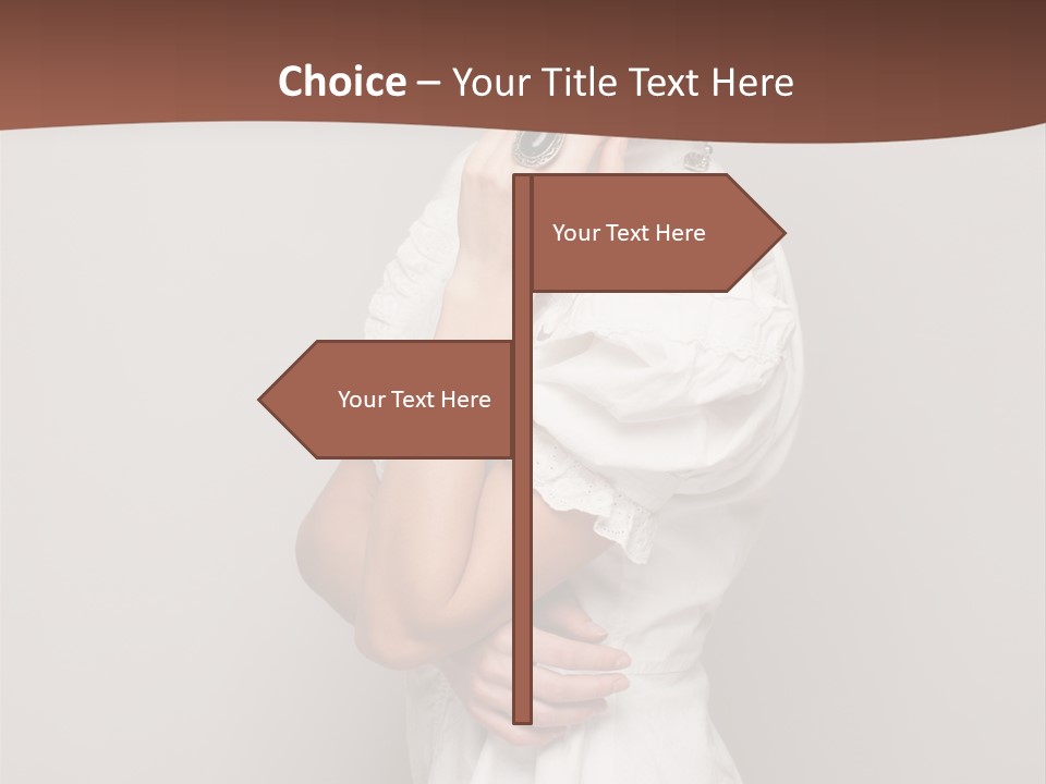 A Woman In Lingerie Posing For A Picture PowerPoint Template