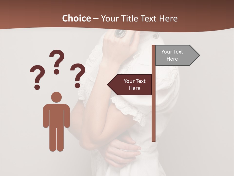 A Woman In Lingerie Posing For A Picture PowerPoint Template