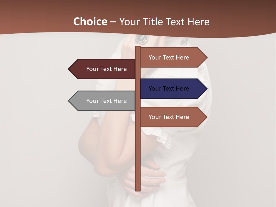 A Woman In Lingerie Posing For A Picture PowerPoint Template