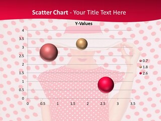 A Woman In A Red Polka Dot Dress And White Hat PowerPoint Template