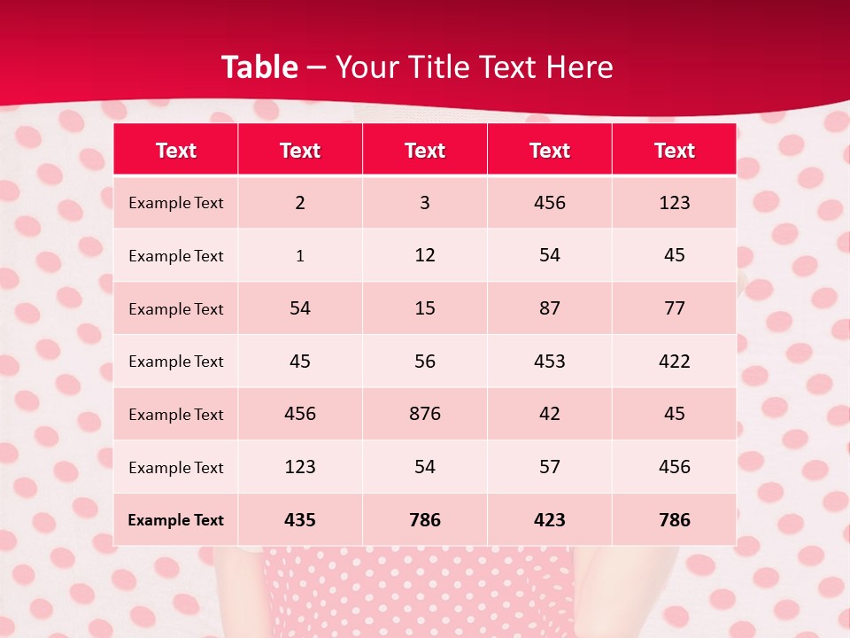 A Woman In A Red Polka Dot Dress And White Hat PowerPoint Template