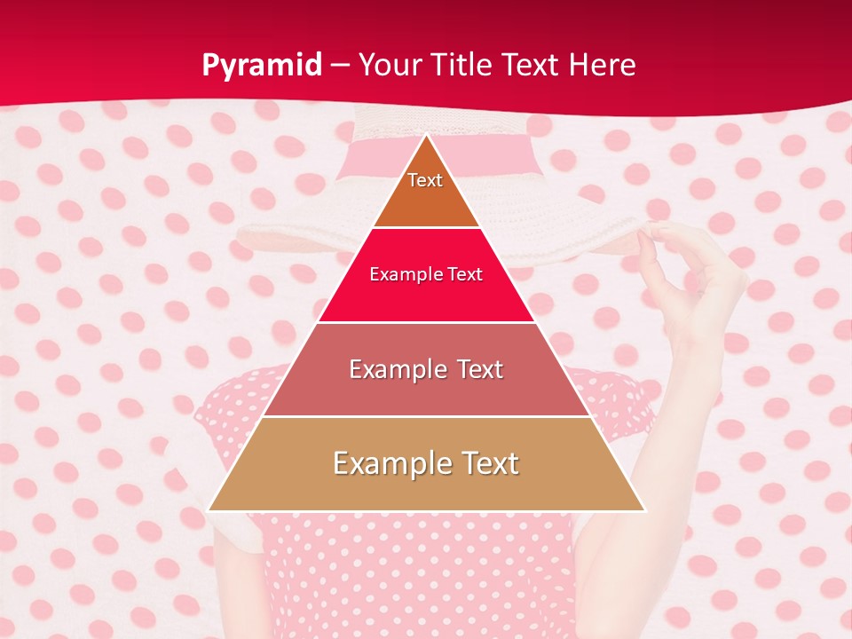 A Woman In A Red Polka Dot Dress And White Hat PowerPoint Template