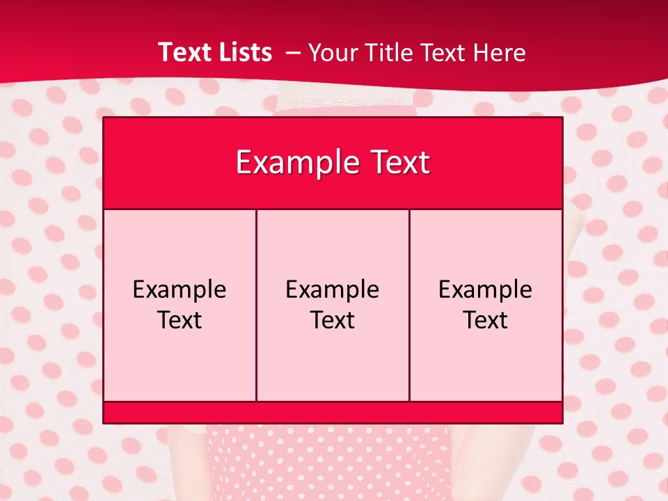 A Woman In A Red Polka Dot Dress And White Hat PowerPoint Template