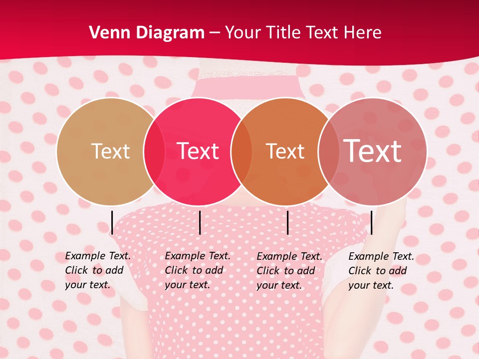 A Woman In A Red Polka Dot Dress And White Hat PowerPoint Template