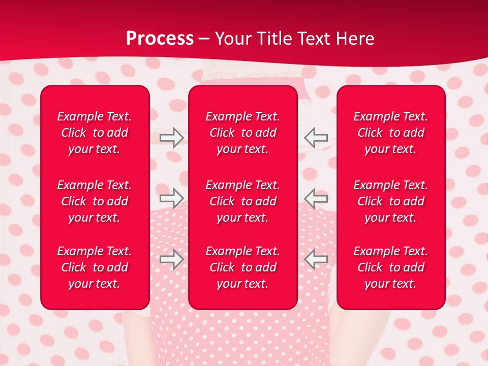 A Woman In A Red Polka Dot Dress And White Hat PowerPoint Template