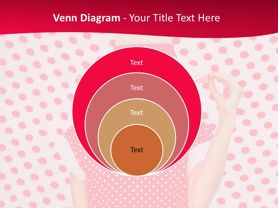 A Woman In A Red Polka Dot Dress And White Hat PowerPoint Template