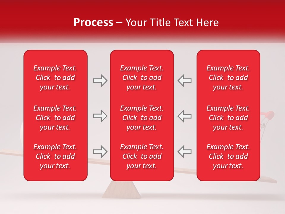 A Piggy Bank Sitting On Top Of A Wooden Seesaw With A Shopping Cart PowerPoint Template