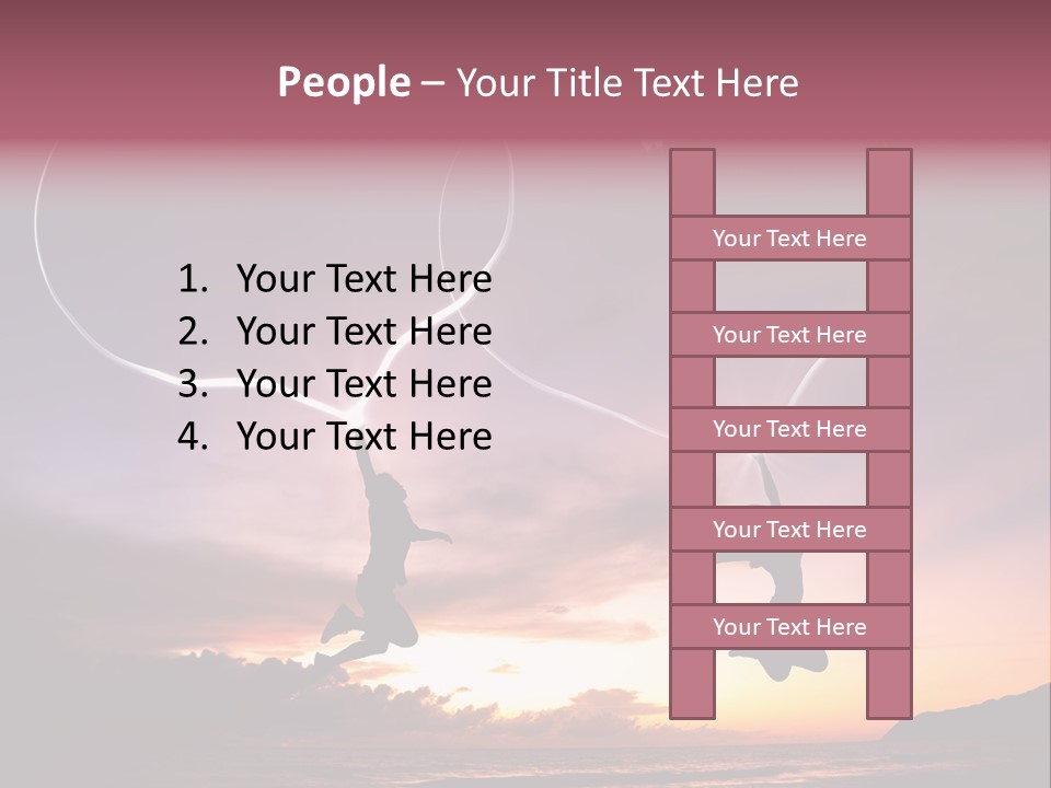 A Couple Of People Flying Through The Air PowerPoint Template