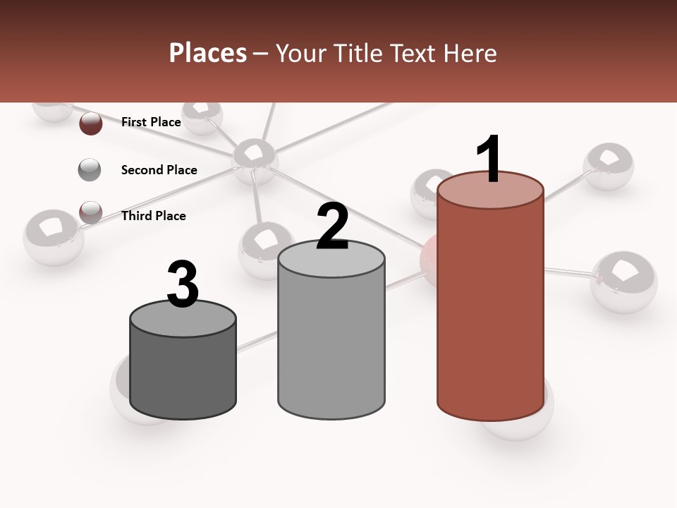 A Red Ball Is Surrounded By Black Balls PowerPoint Template