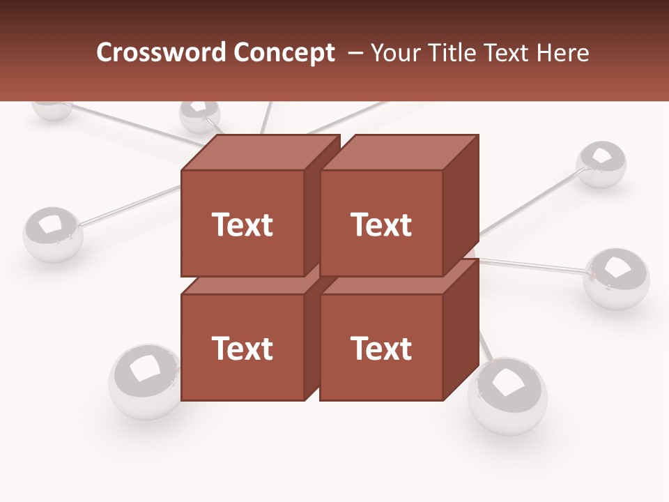 A Red Ball Is Surrounded By Black Balls PowerPoint Template