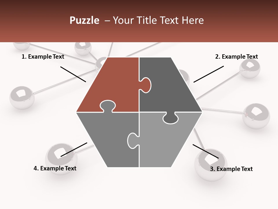 A Red Ball Is Surrounded By Black Balls PowerPoint Template