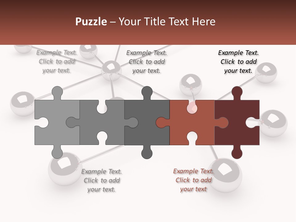 A Red Ball Is Surrounded By Black Balls PowerPoint Template