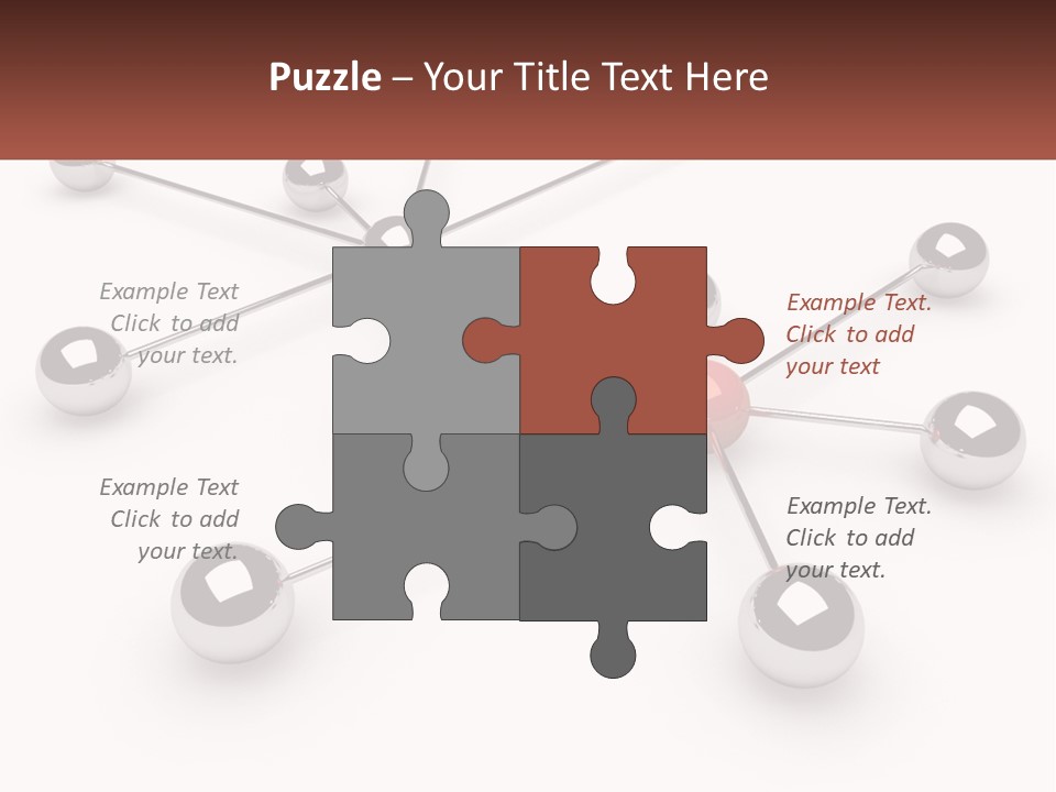 A Red Ball Is Surrounded By Black Balls PowerPoint Template