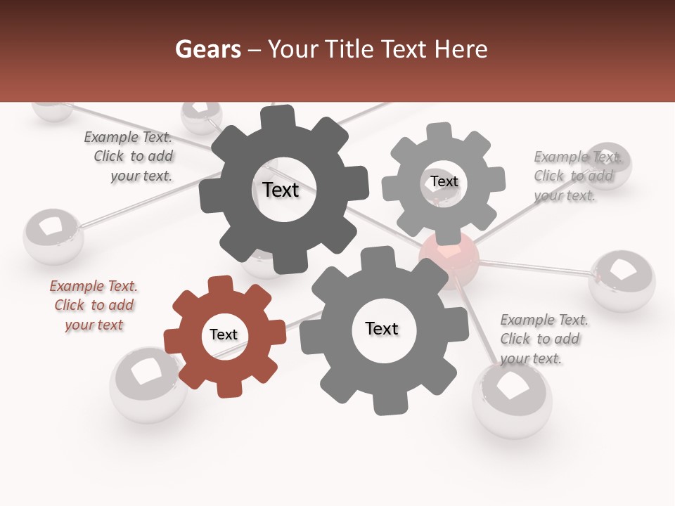 A Red Ball Is Surrounded By Black Balls PowerPoint Template