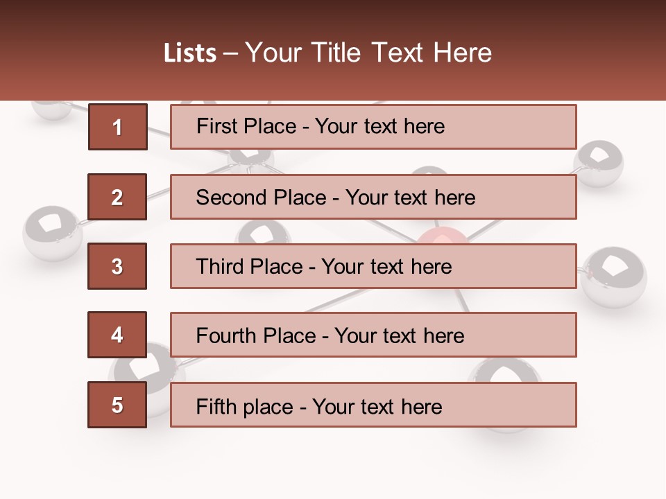 A Red Ball Is Surrounded By Black Balls PowerPoint Template