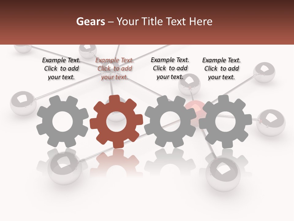 A Red Ball Is Surrounded By Black Balls PowerPoint Template