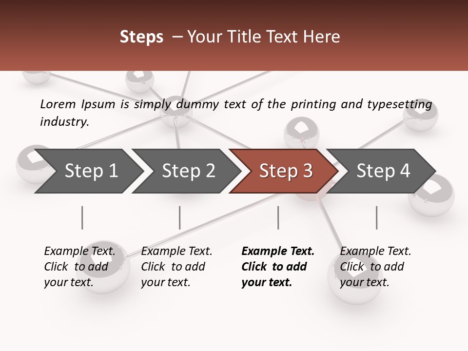 A Red Ball Is Surrounded By Black Balls PowerPoint Template