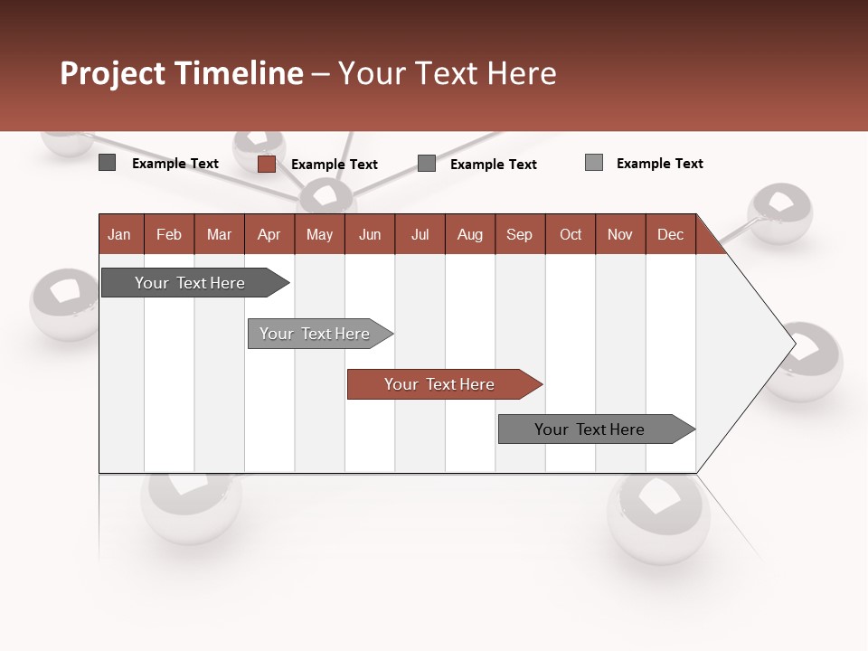 A Red Ball Is Surrounded By Black Balls PowerPoint Template